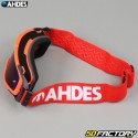 Ahdes neon red goggles with blue iridium screen