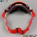 Ahdes neon red goggles with blue iridium screen