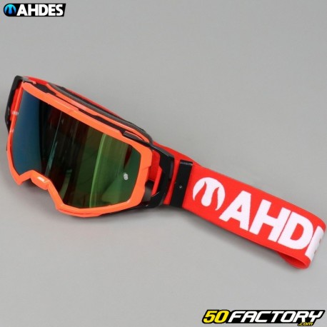 Ahdes neon red mask with orange iridium screen