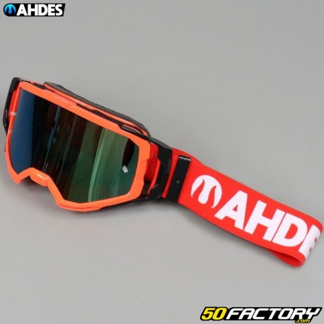 Ahdes neon red mask with yellow iridium screen