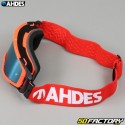 Occhiali Ahdes rosso neon con schermo iridium dorato