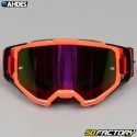 Occhiali Ahdes rosso neon con schermo arcobaleno iridium