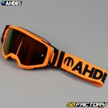 Óculos Ahdes neon laranja com lente de irídio vermelho