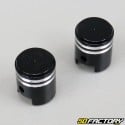 Valve caps alu piston black