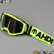 Ahdes neon yellow goggles with silver screen