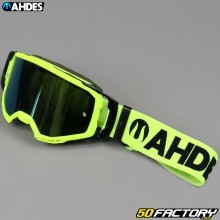 Ahdes neon yellow goggles, gold iridium screen