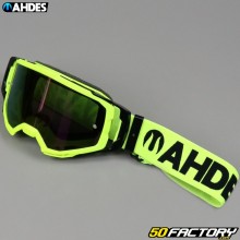 Ahdes neon yellow goggles, iridium rainbow screen