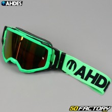 Ahdes neon green goggles with red iridium screen