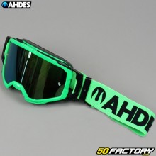Ahdes neon green goggles, gold iridium screen