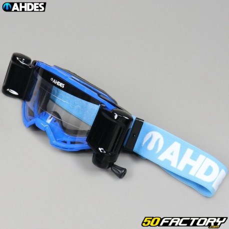 Ahdes neon blue roll-off goggles