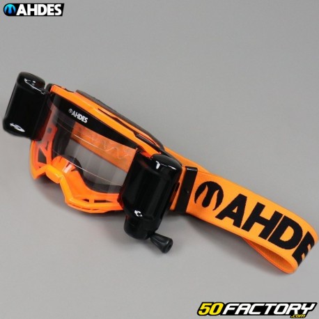 Ahdes neon orange roll-off goggles