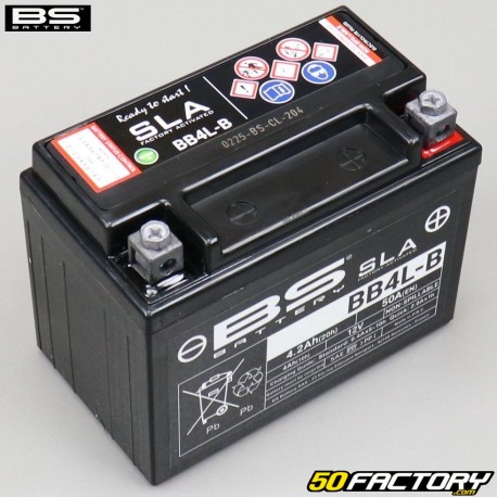 Nouveau Batterie YUASA yb4l-b 12 V 4ah pour YAMAHA CW 50 RS NG BWS 4va Année de construction 1995-1998