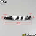 Adjustable rear shock absorbers 300mm Peugeot 103, MBK 51 and Motobecane Restone black and white