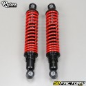 Amortiguadores traseros ajustables 300mm Peugeot 103, MBK 51 y Motobecane Restone negro y rojo