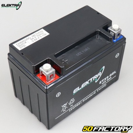 Batterie Elektra Battery ETX9 12V 8Ah gel Piaggio Zip, Sym Orbit, Xmax, Burgman...