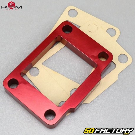 Reed valve block spacer AM6 KRM Pro Ride red