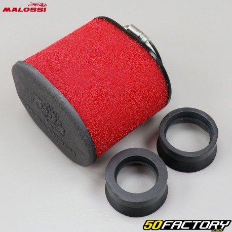 PHBH carburetor air filter, MikuniKeihin, straight long oval Malossi red