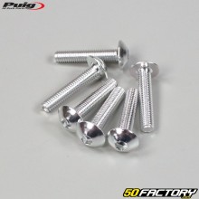 Tornillos de 5x25 mm Puig cabeza abombada BTR gris (juego de 6)