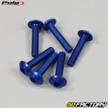 5x25 mm screws rounded head Puig blue (set of 6)