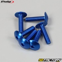 Tornillos de 6x25 mm cabeza redonda Puig azul (juego de 6)