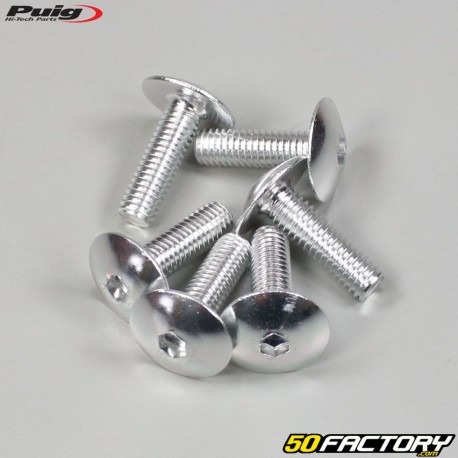 6x20 mm screws domed head BTR Puig gray (set of 6)