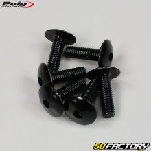 6x20 mm Parafusos BTR de cabeça abobadada Puig pretos (conjunto de 6)