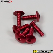 6x20 mm screws domed head Puig red (set of 6)