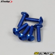 5x20 mm screws rounded head Puig blue (set of 6)