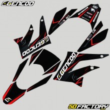 Kit decorativo Derbi  DRD, Gilera SMT, RCR  (XNUMX - XNUMX) Gencod  Evo vermelho