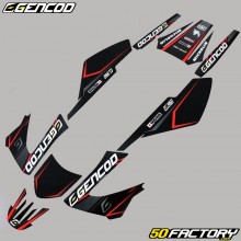 Kit decorativo Derbi Senda  (XNUMX - XNUMX) Gencod  Evo vermelho