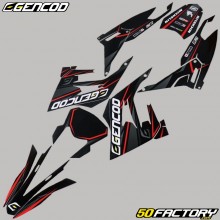 Kit déco Derbi Senda, Gilera SMT, RCR (depuis 2018) Gencod Evo rouge