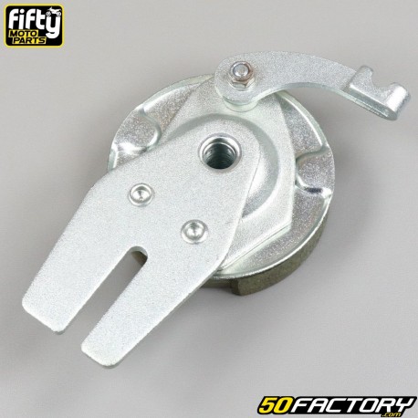 Rear brake backing plate with 90 mm shoes (Grimeca, Bernardi) Peugeot 103 Vogue,  MVL,  Chrono (without spacer) Fifty
