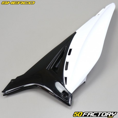 Carénage arrière gauche Sherco SE-R, SM-R 50 (depuis 2013) blanc et noir