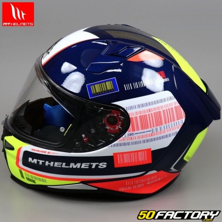 Casco integral MT Helmets Revenge  2  RS azul, amarillo y naranja