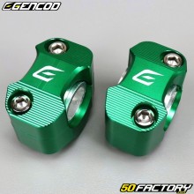 Abraçadeiras de guidão 22mm e 28mm Gencod  anodizado verde