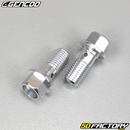 Tornillos de freno banjo simples Gencod anodizado gris (juego de 2)