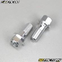 Banjo brake screws Ø10x1.25mm simple Gencod gray anodized (set of 2)