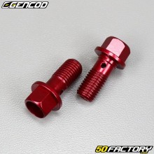 Banjo brake screws Ø10x1.25 mm single Gencod red (pack of 2)