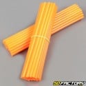 Neon orange spokes covers (kit)