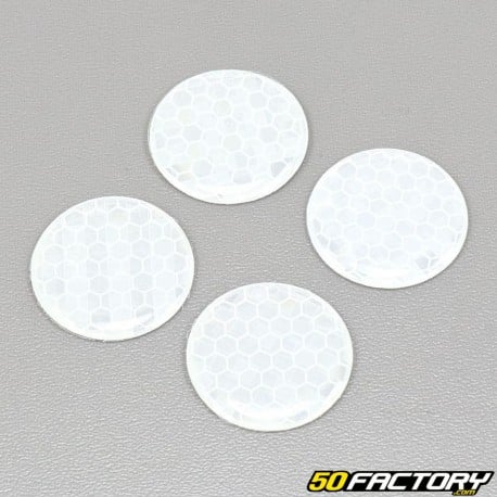White round reflective strips x30mm (x4)