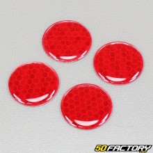 Bandes réfléchissantes rondes Ø30mm (x4) rouges