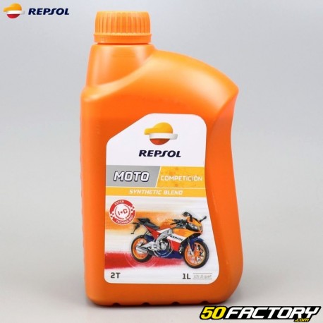 Huile moteur 2T Repsol Moto Competición semi-synthèse 1L