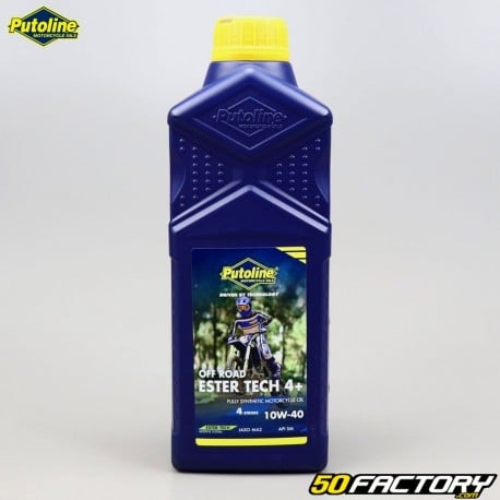 Huile moteur 4T 10W40 Putoline Ester Tech Off Road 4+ 100% synthèse 1L