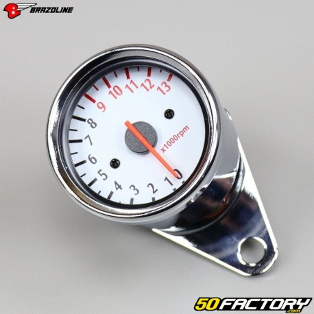 Tachometer vintage 13000 rpm Brazoline chromium