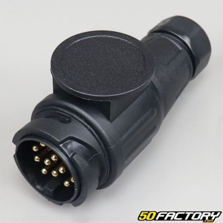 Black plastic male pin coupling socket