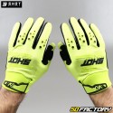 Guantes cross Shot Vision Motocicleta amarilla fluorescente aprobada por CE