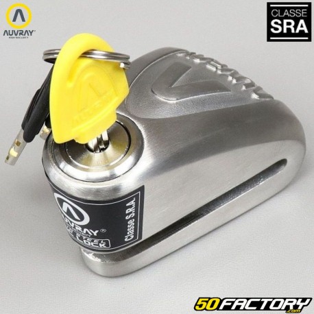 Anti-theft disc lock approved SRA Auvray DK-10 stainless steel insurance