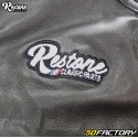 Jaqueta de couro Restone CE aprovado motocicleta preta