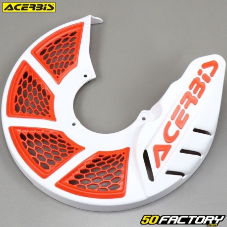 Protetor do disco do freio dianteiro Ã˜280mm Acerbis X-Brake 2.0 branco e laranja