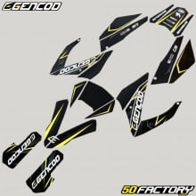 Kit grafiche adesivi Masai Ultimate  et  Hanway Furious Gencod Evo giallo